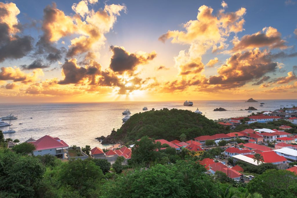 Sunset over Gustavia, St Barts